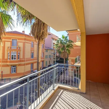 Splendide En Centre-ville Avec Parking Et Climatisation 公寓 芒通